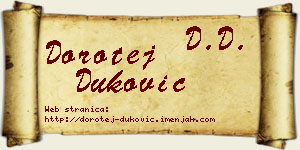 Dorotej Duković vizit kartica